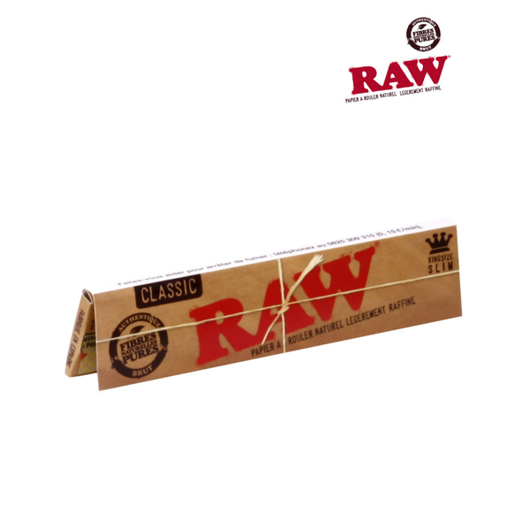 Raw Slim king size 32 feuilles à rouler non traitées non blanchies  écologiques 110mmx44mm